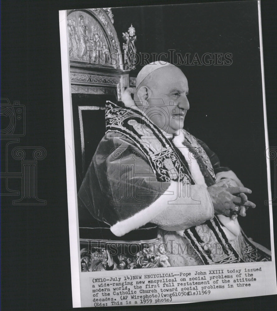 1969 New Encyclical Pope John XXIII World - Historic Images