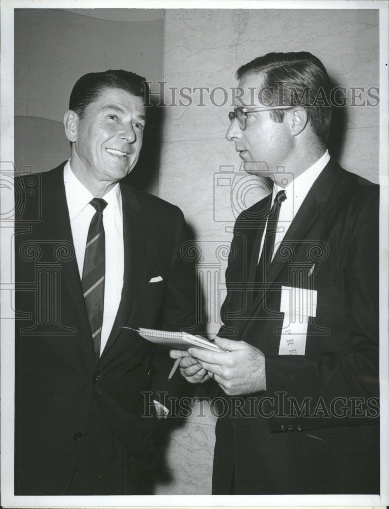 1966 Tom Pettit Correspondent Ronald Reagan - Historic Images