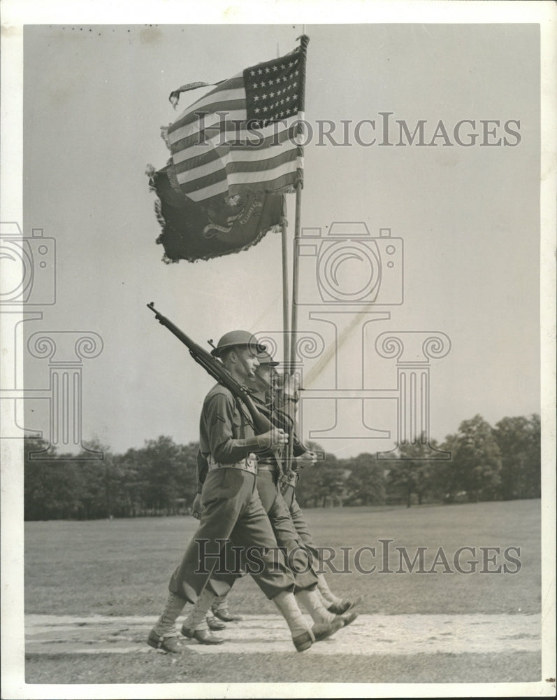 1940 Stars stripes forever fort Sheridan - Historic Images