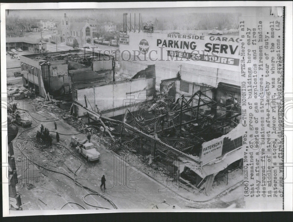 1957 Remains of Buildings after gas explosi - Historic Images