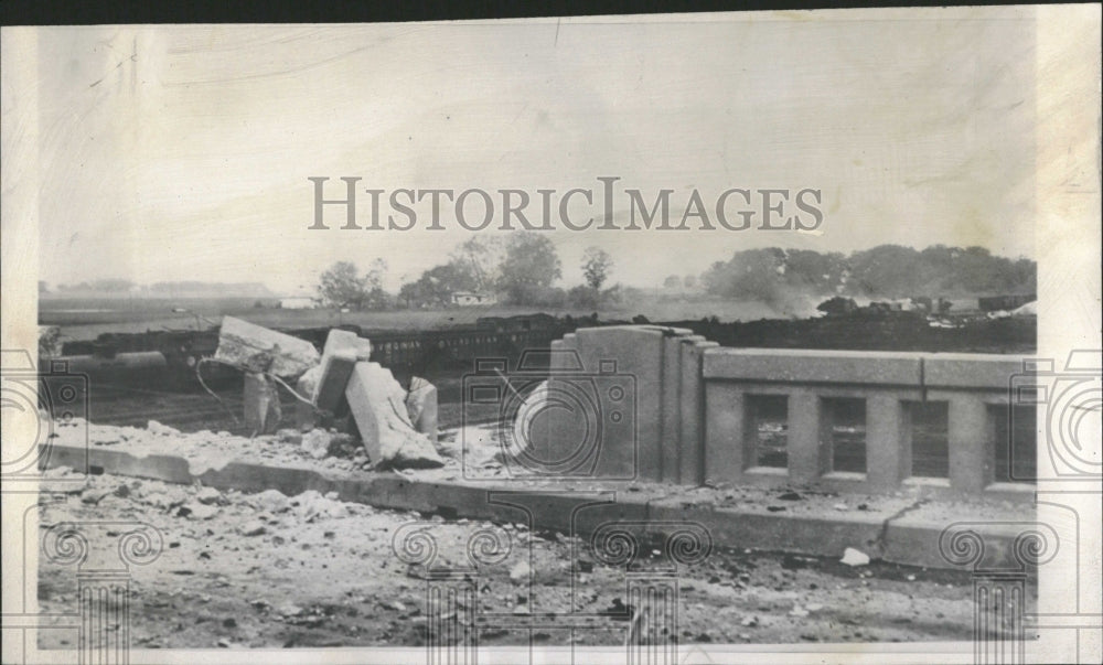 1958 Explosion Central RR Tank Car Ill - Historic Images