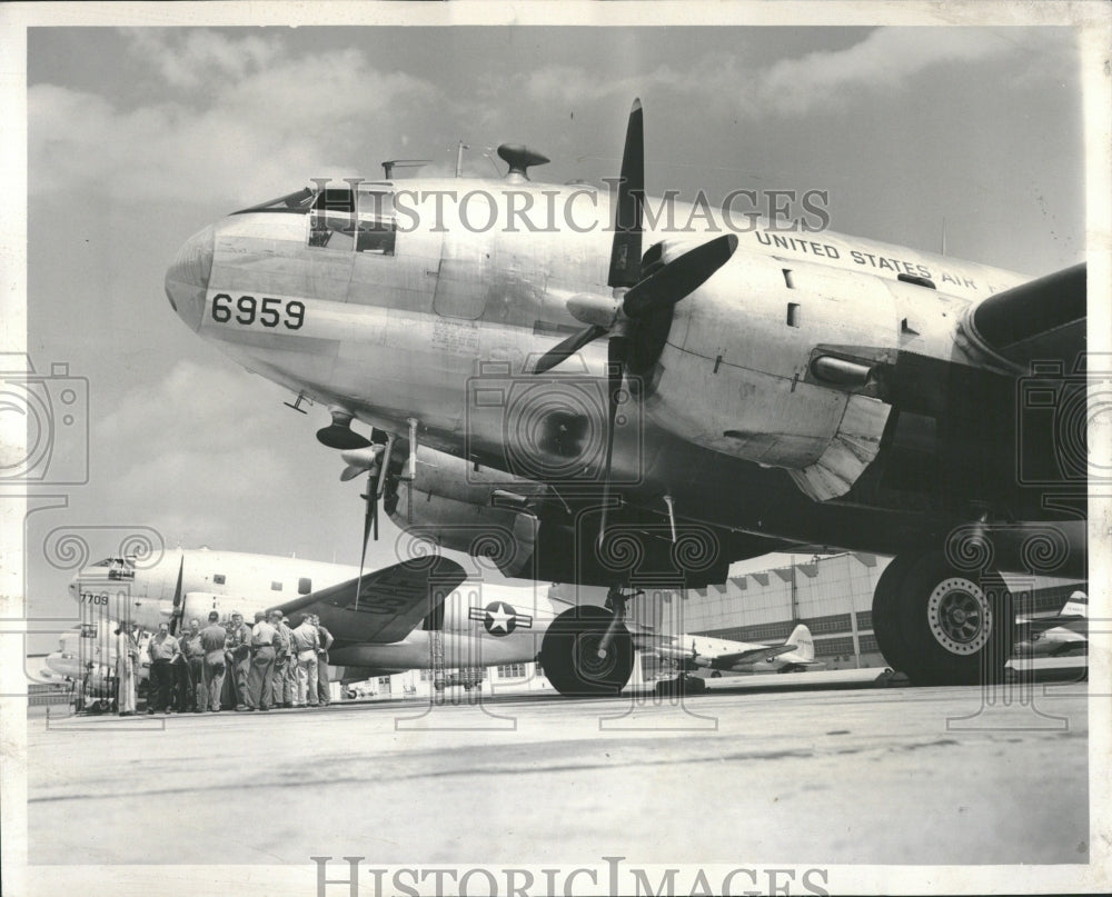 1953  Overall shot of line of C-46s - Historic Images