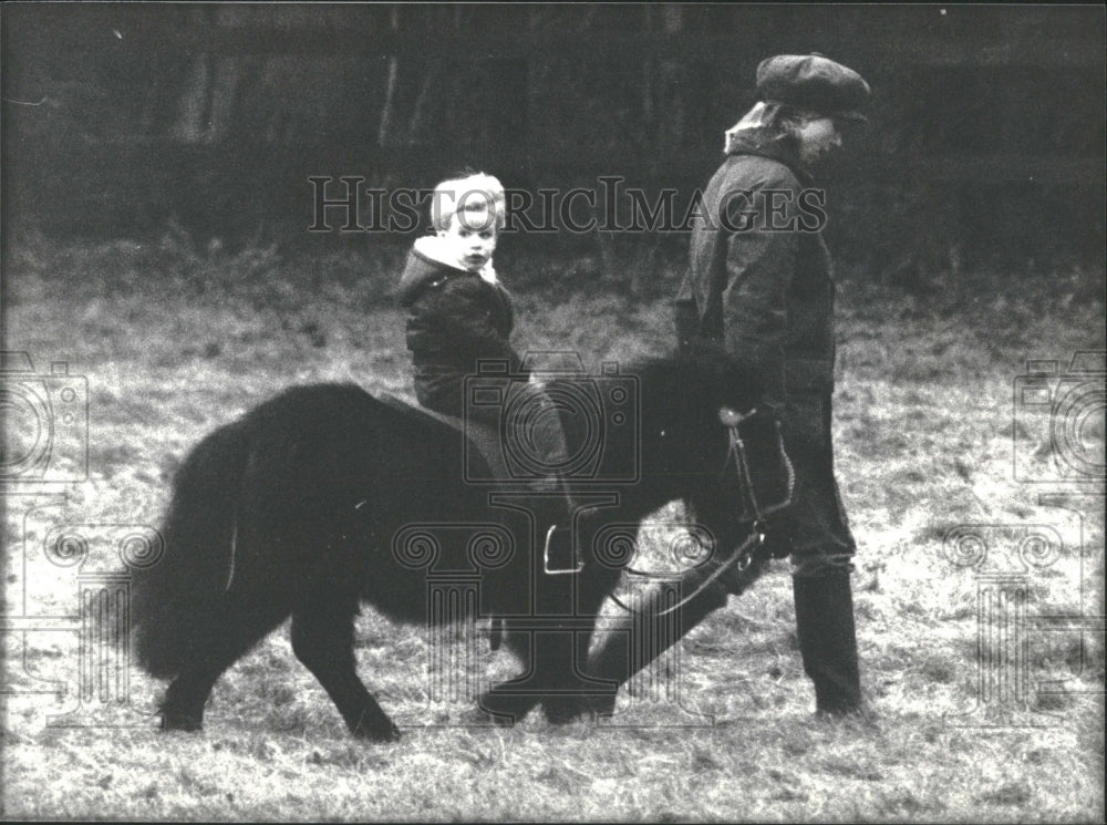 Person going forest Horse boy Sitting - Historic Images