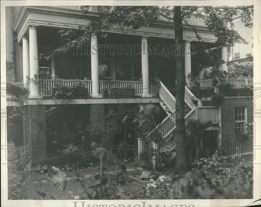 1928 Mr Hoover Back Porch campaign residenc - Historic Images