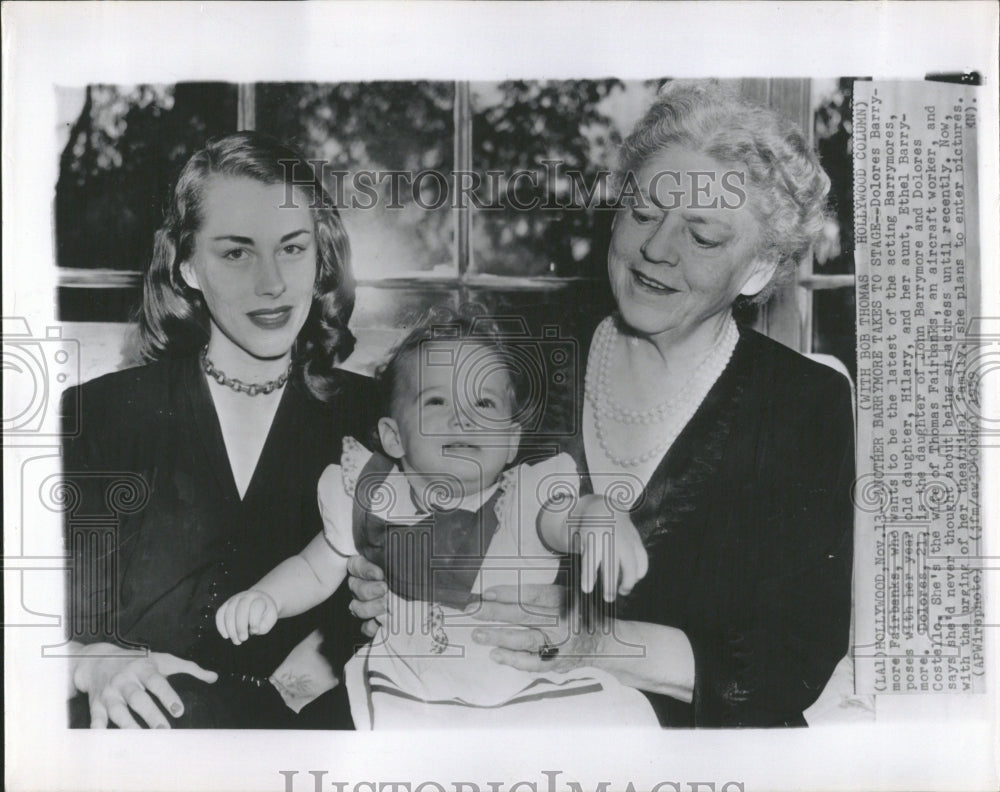 1951 Dolores Barrymore And Ethel Barrymore - Historic Images