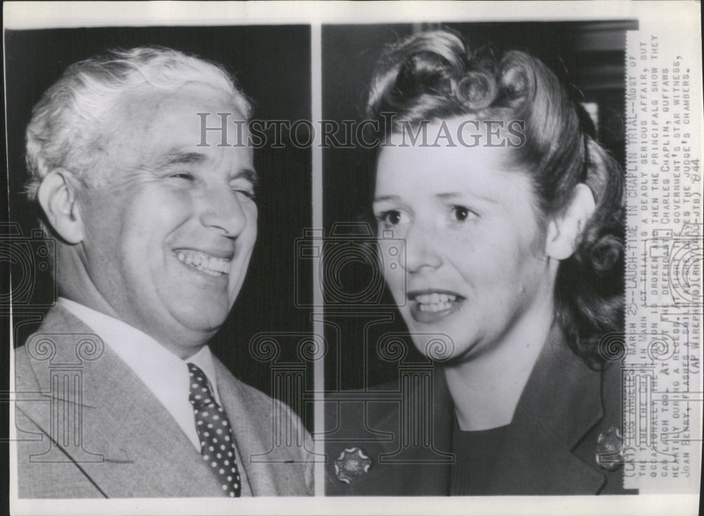 1944 Laugh Time Chaplin Mann Act Trial Show - Historic Images