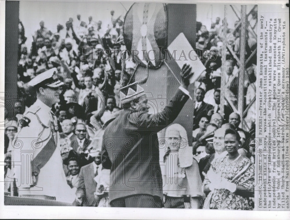 1963 Jomo Kenyatta Independent State Kenya - Historic Images