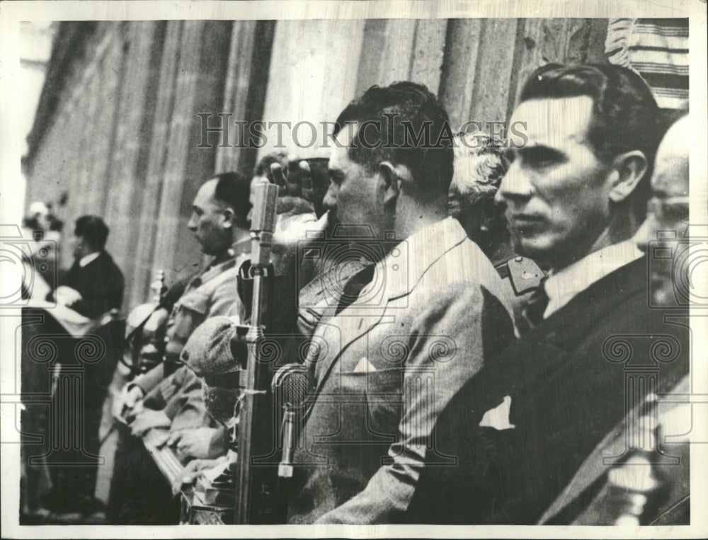 1938 President Cardenas Salute Cheering - Historic Images