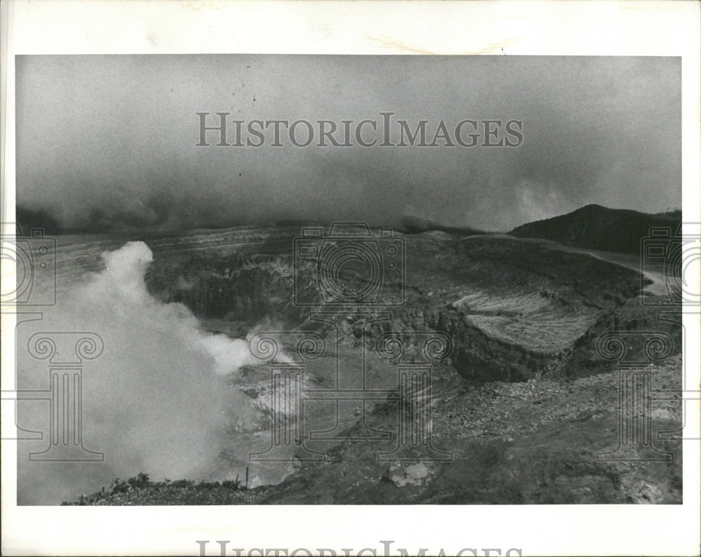 1973 Mile wide crater poas Volcano Costa - Historic Images