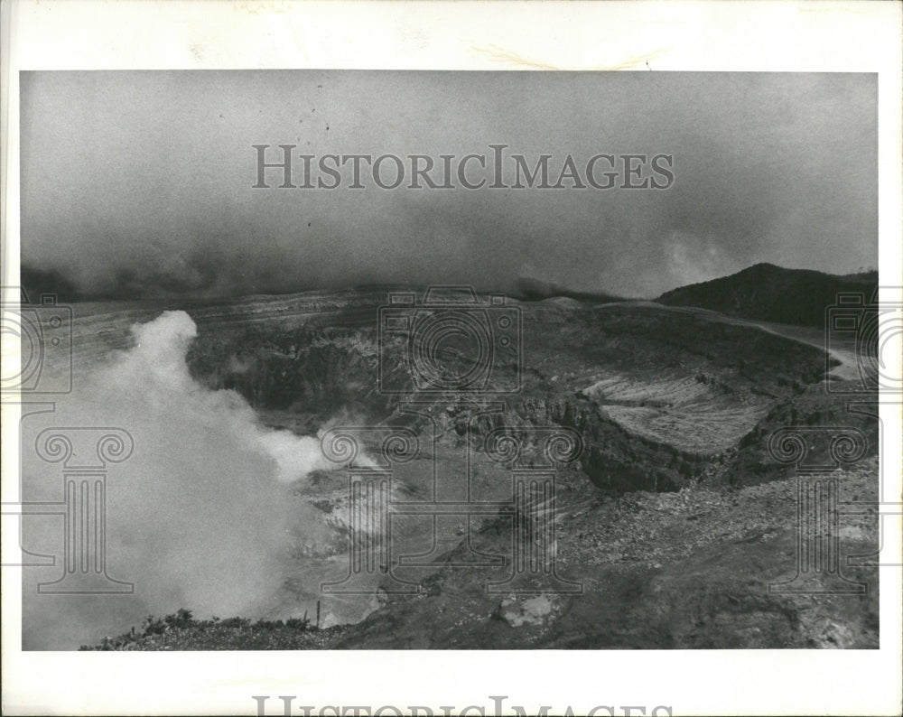 1973 Mile wide crater poas Volcano Costa - Historic Images