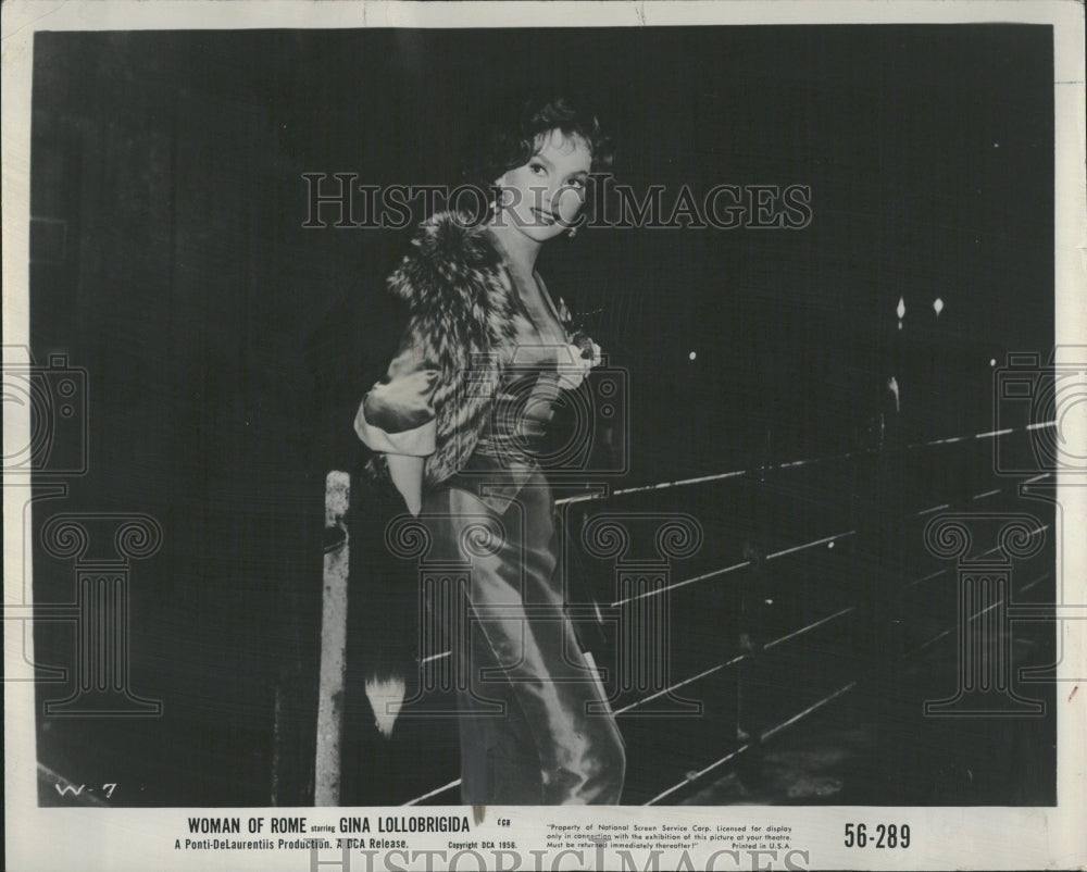 1957 Gina Lollobrigida Woman Rome Denver - Historic Images