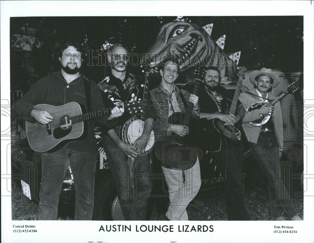 1991 Austin Lounge Lizards band Hank Card - Historic Images