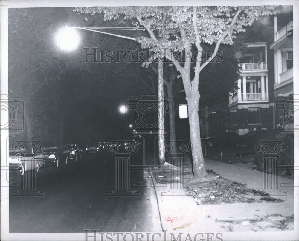 1959 Euclid Street Detroit Street Lights - Historic Images