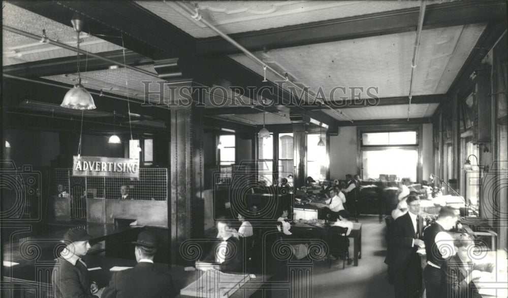 1986 Detroit News Shelby Building Interior - Historic Images