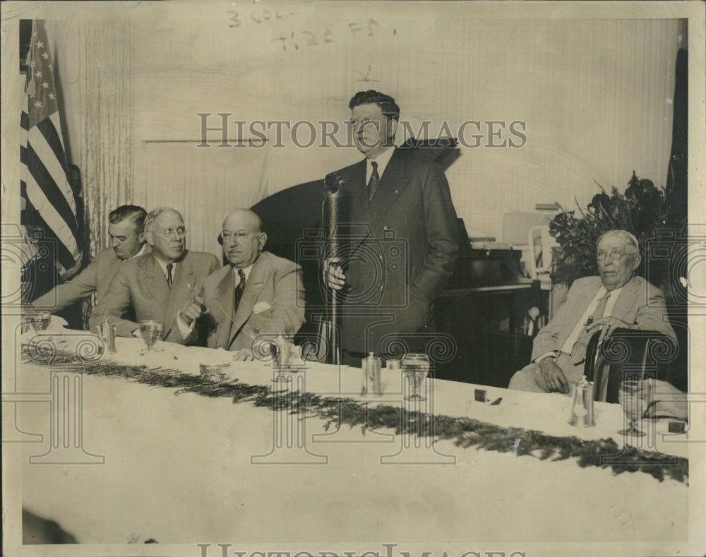 1936 Governor Horner Democratic Rally Hotel - Historic Images
