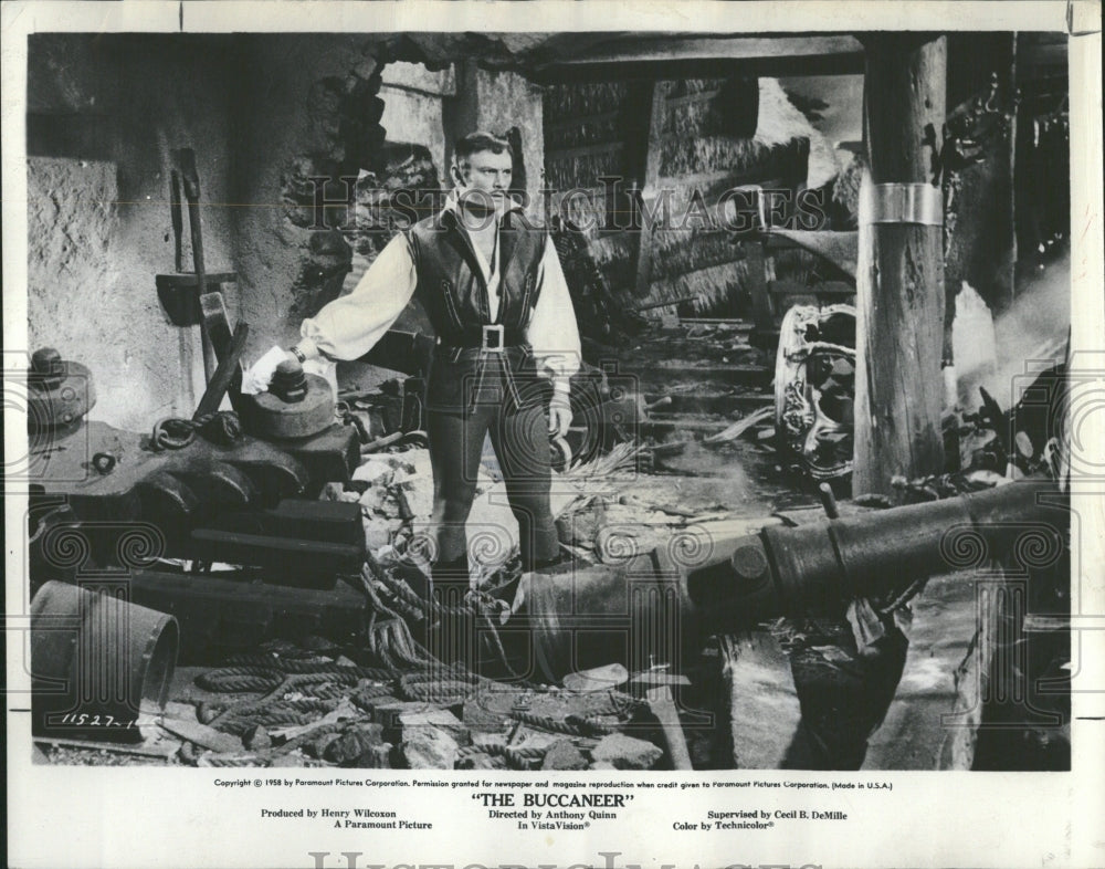 1959 Yul Brynner Actor Buccaneer LaFitte - Historic Images