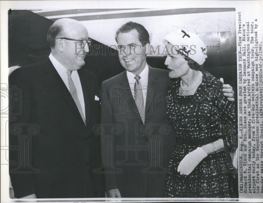 1960 Richard Nixon And Wife - Historic Images