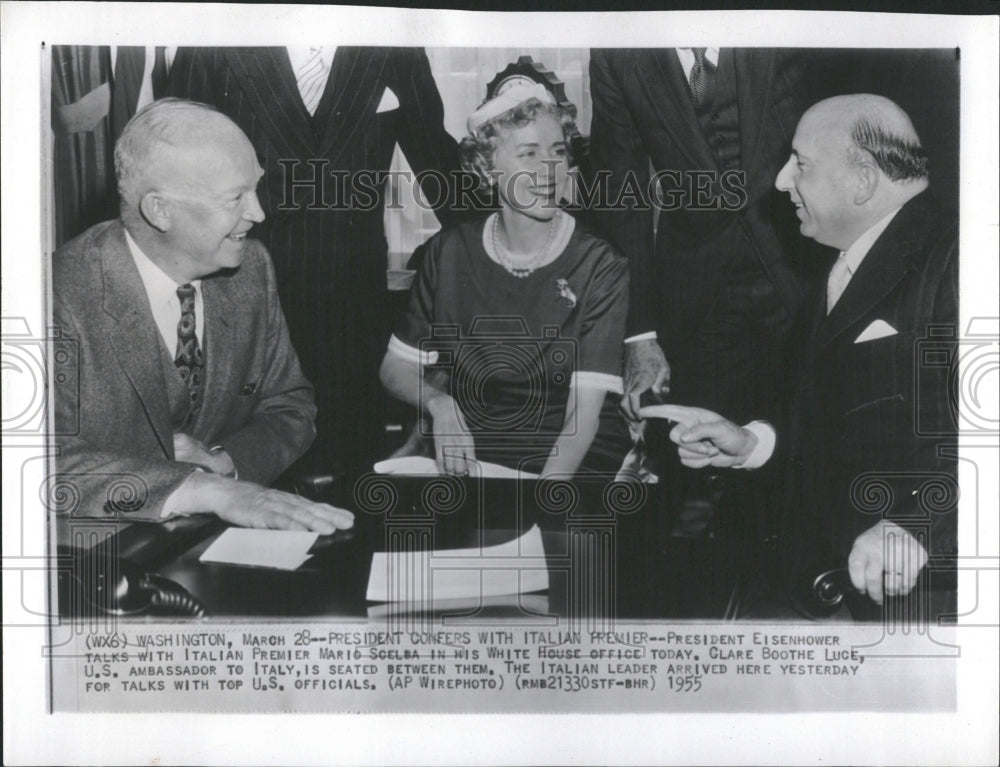 1955 President Eisenhower Mario Scelsa Luce - Historic Images