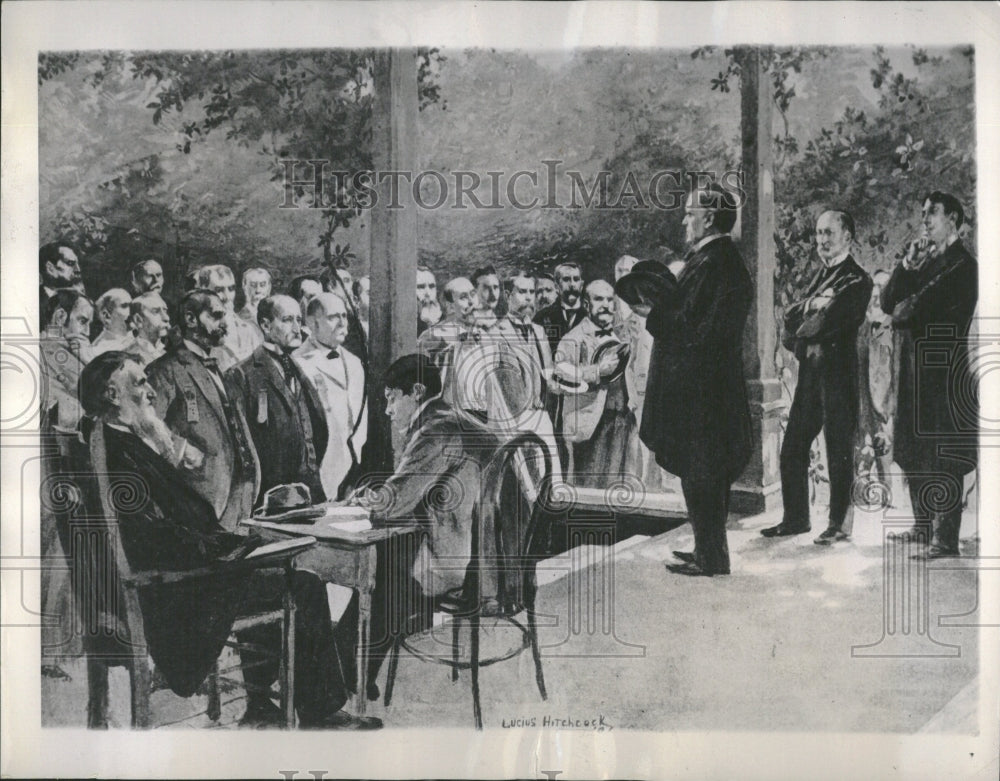 Photo Copy Lucius Hitchcock Painting President McKinley - Historic Images