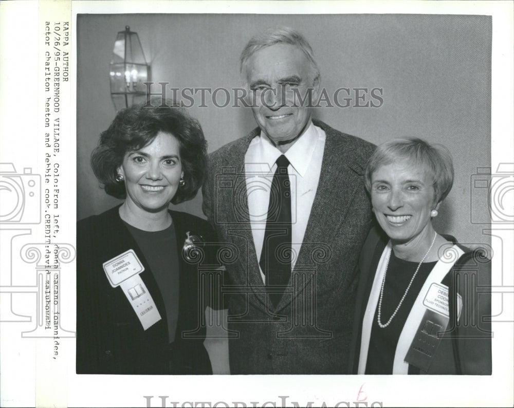 1995 Charlton Heston Ioannides Debbie Cook - Historic Images