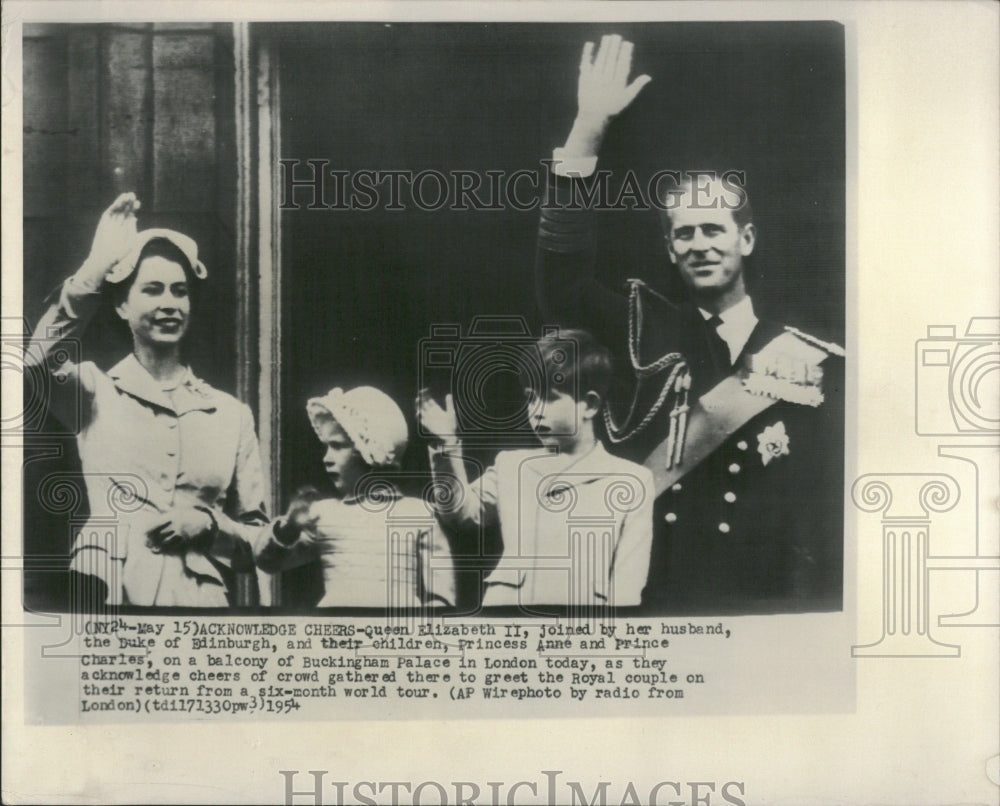 1954 Queen Elizabeth Duke Edinburgh Family - Historic Images