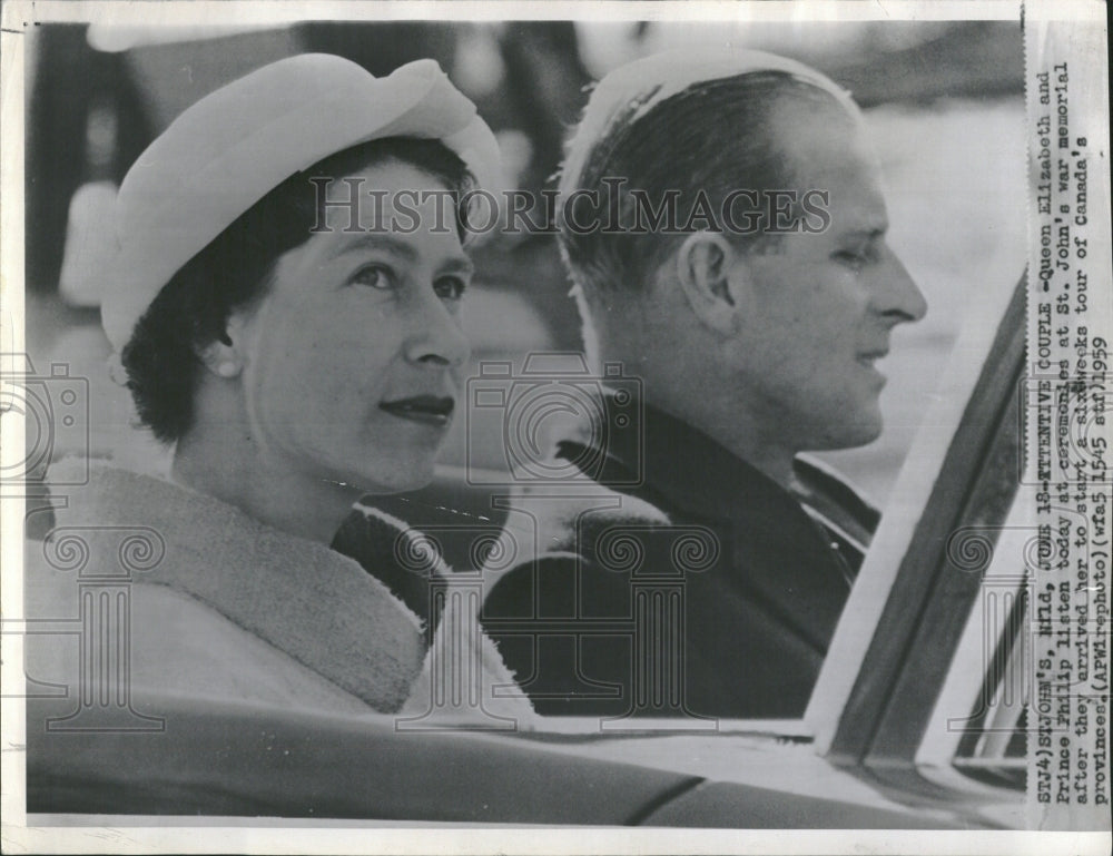 1959 Queen Elizabeth II Prince Philip - Historic Images