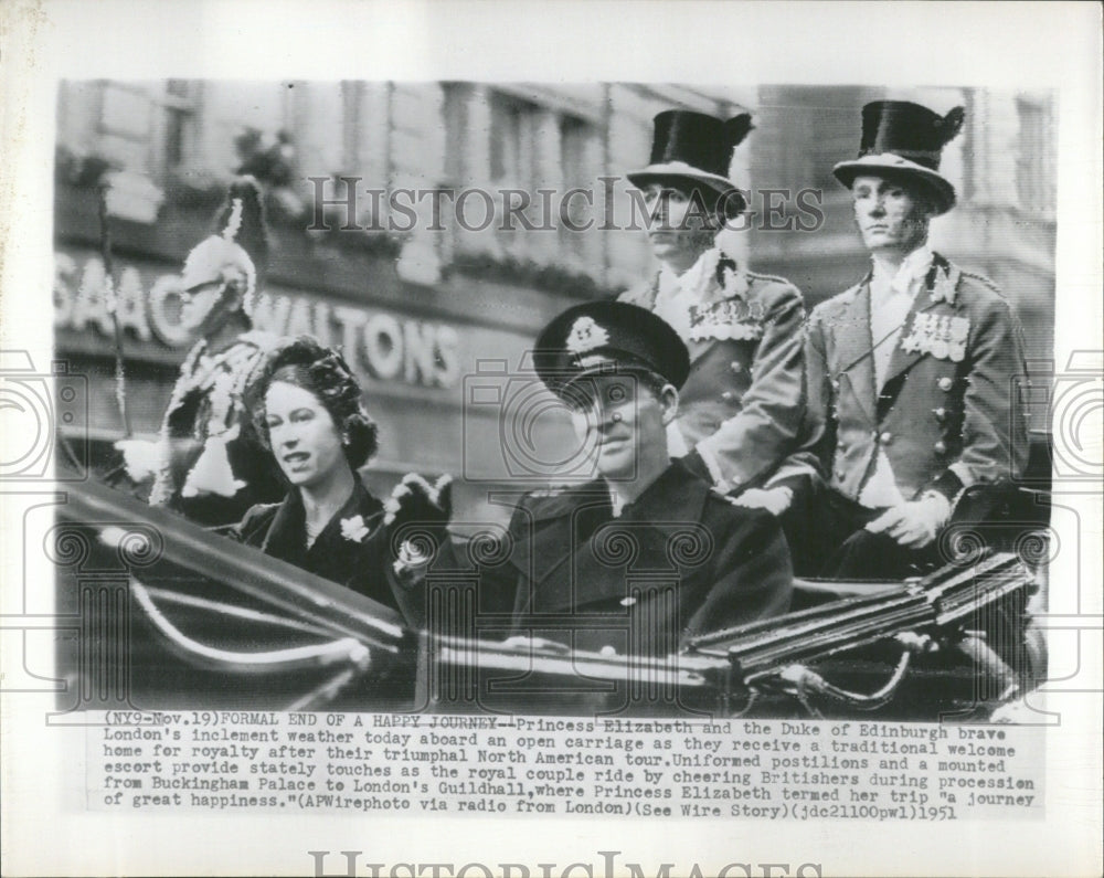 1951 Princess Elizabeth Duke Edinburgh - Historic Images