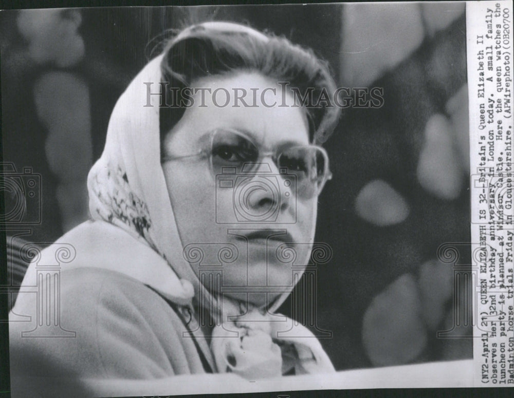 1958 Queen Elizabeth II Gloucestershire - Historic Images