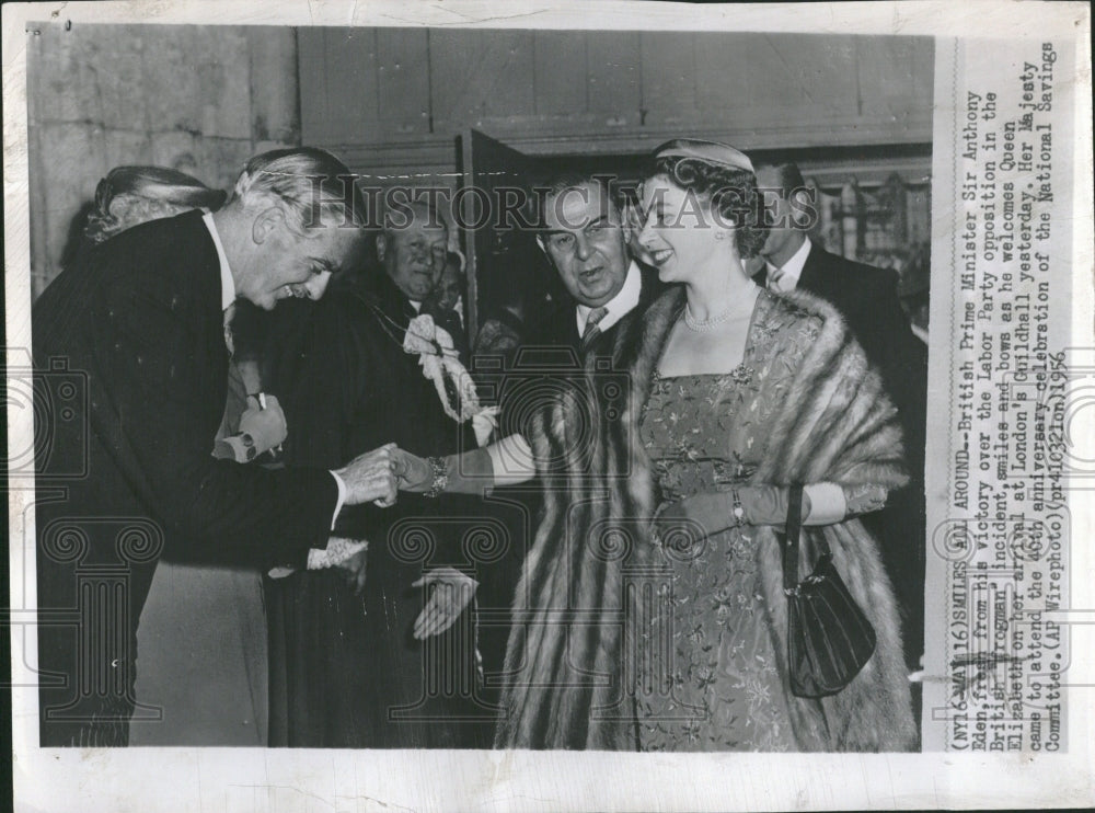 1957 Queen Elizabeth II Anthony Eden - Historic Images