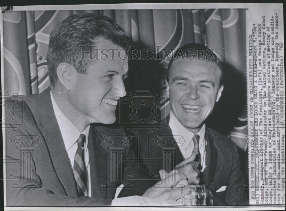 1962 Kennedy, Lodge MA Senate Seat - Historic Images