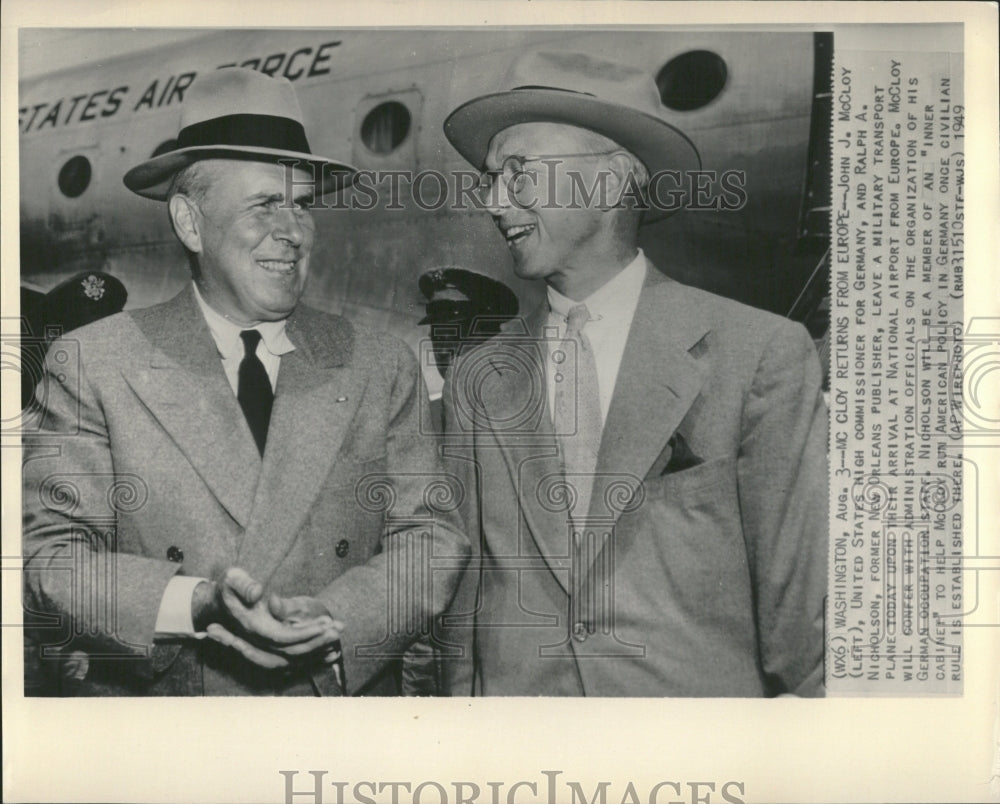 1949 John J. McCloy &amp; Ralph A. Nicholson - Historic Images