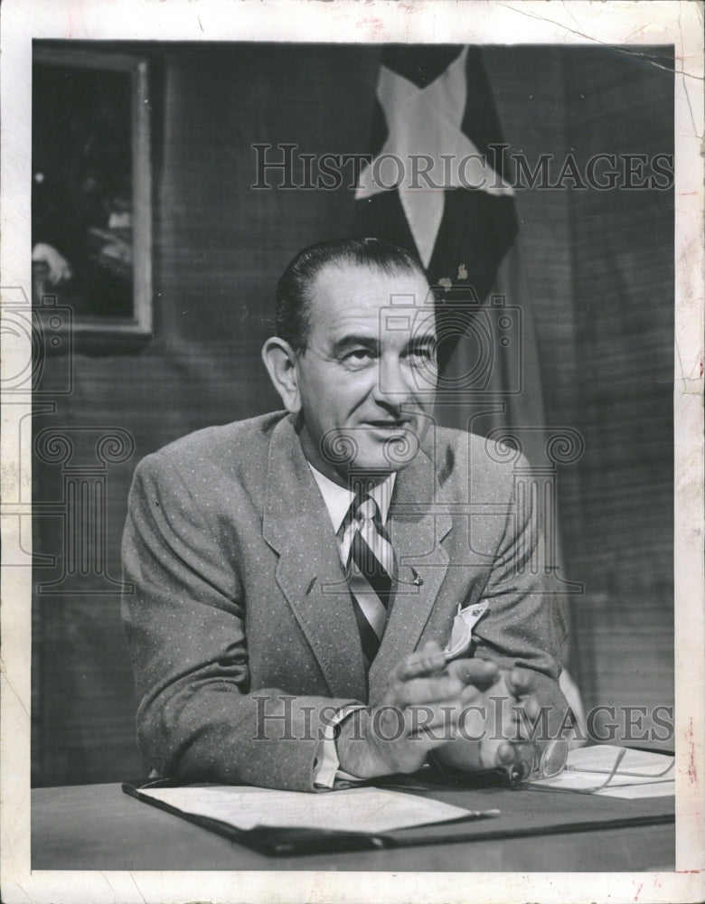 1956 Senator Lyndon Johnson Foreignn Funds - Historic Images