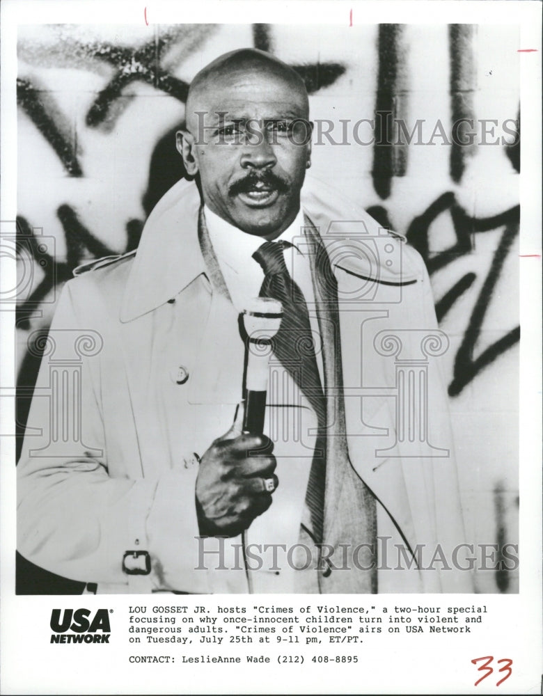 1989 Lou Gosset Jr Crimes Violence violent - Historic Images