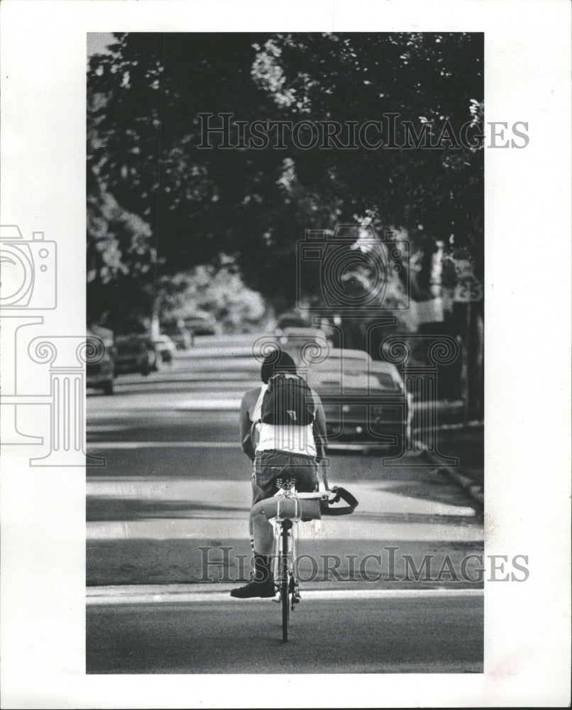 1979 Ken Acree Handicapped rides bike - Historic Images