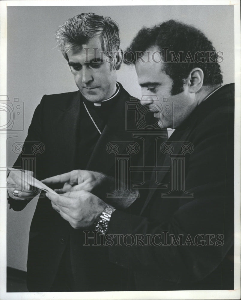 1976 Archbishop Roland and Rev.Mansour. - Historic Images