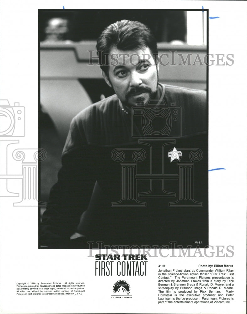 1996 Jonathan Frakes Star Trek Film - Historic Images