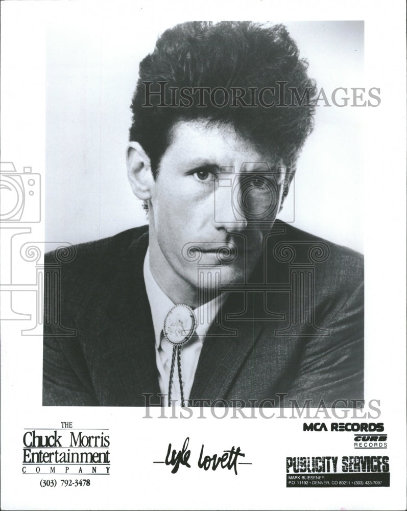 1987 Lyle Lovett Folk Singer - Historic Images