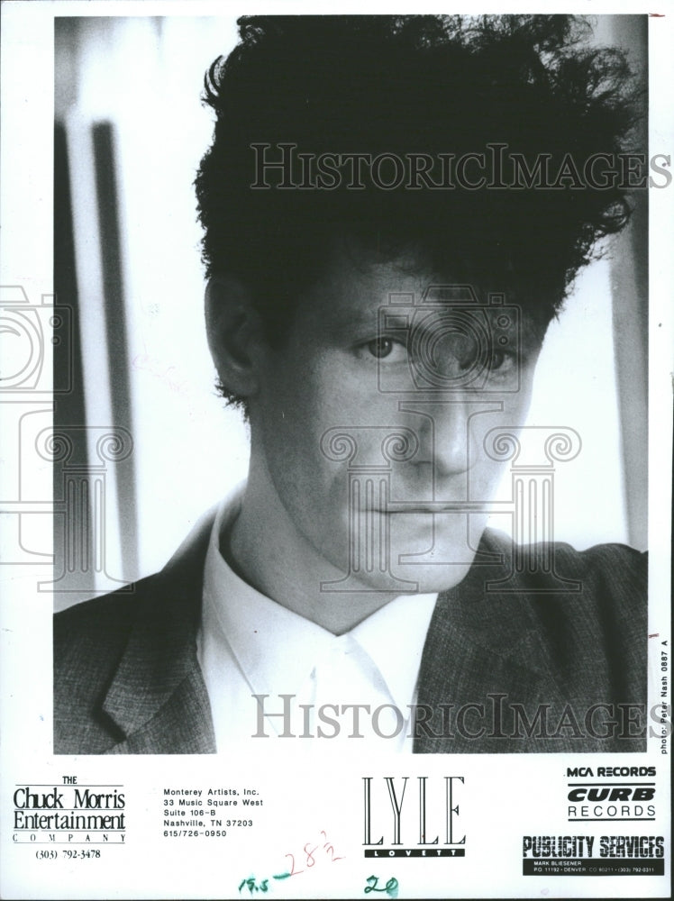 1990 Lyle Lovett Country Singer &amp; Actor - Historic Images