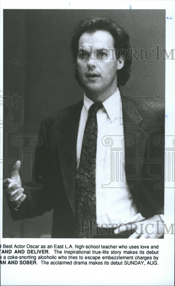 1990 1988 Michael Keaton Actor Clean Sober - Historic Images