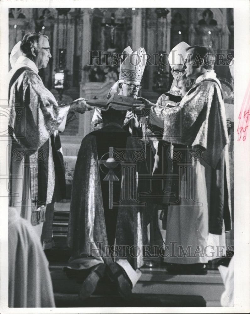 1974 Baca, Ansay and Archbishop Initiate - Historic Images