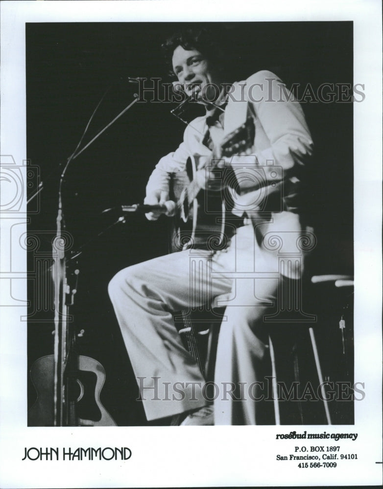 1978 Blue Singer Guitarist John Hammond - Historic Images