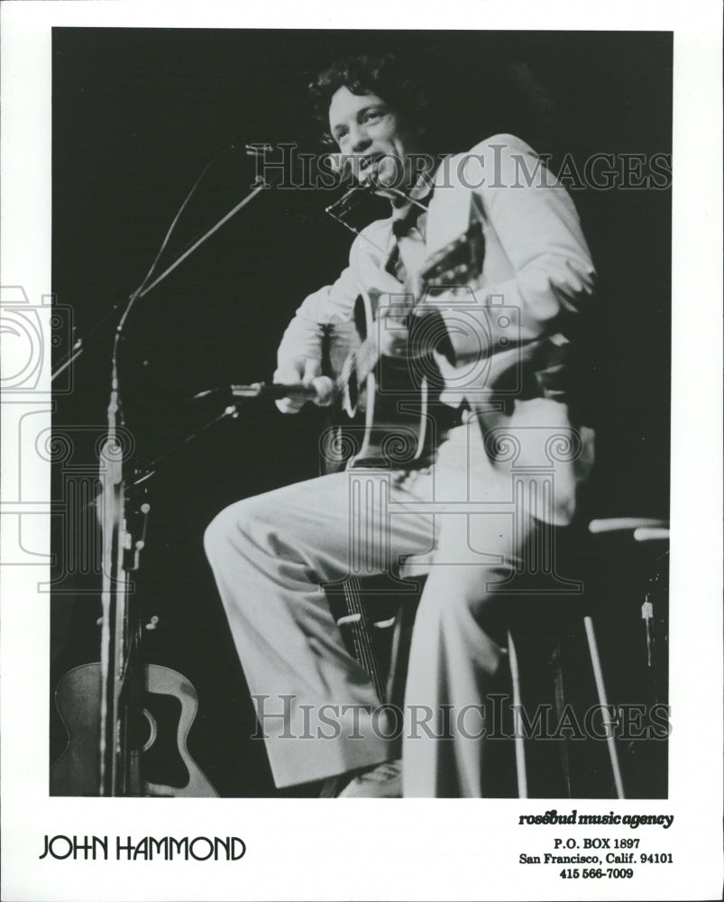 1979 Blues Singer Guitarist John Hammond - Historic Images