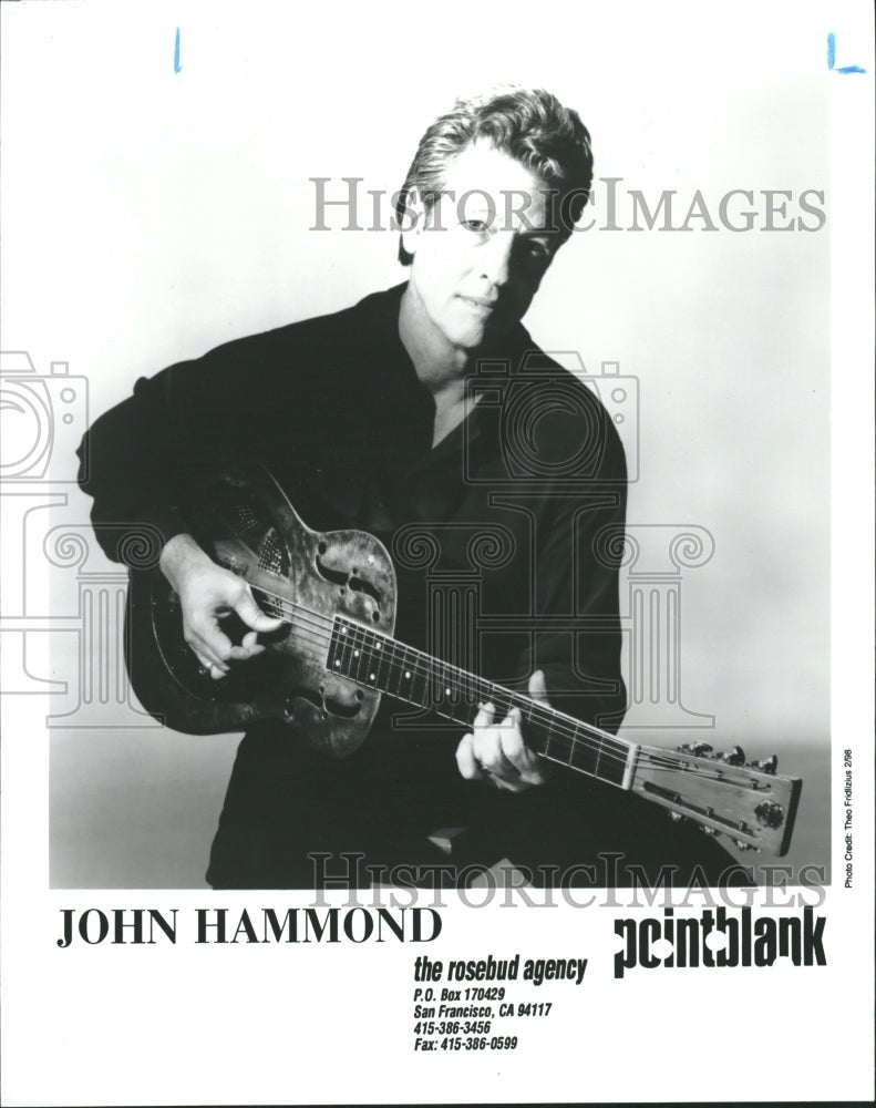 2001 John Hammond Blues Singer Guitarist - Historic Images