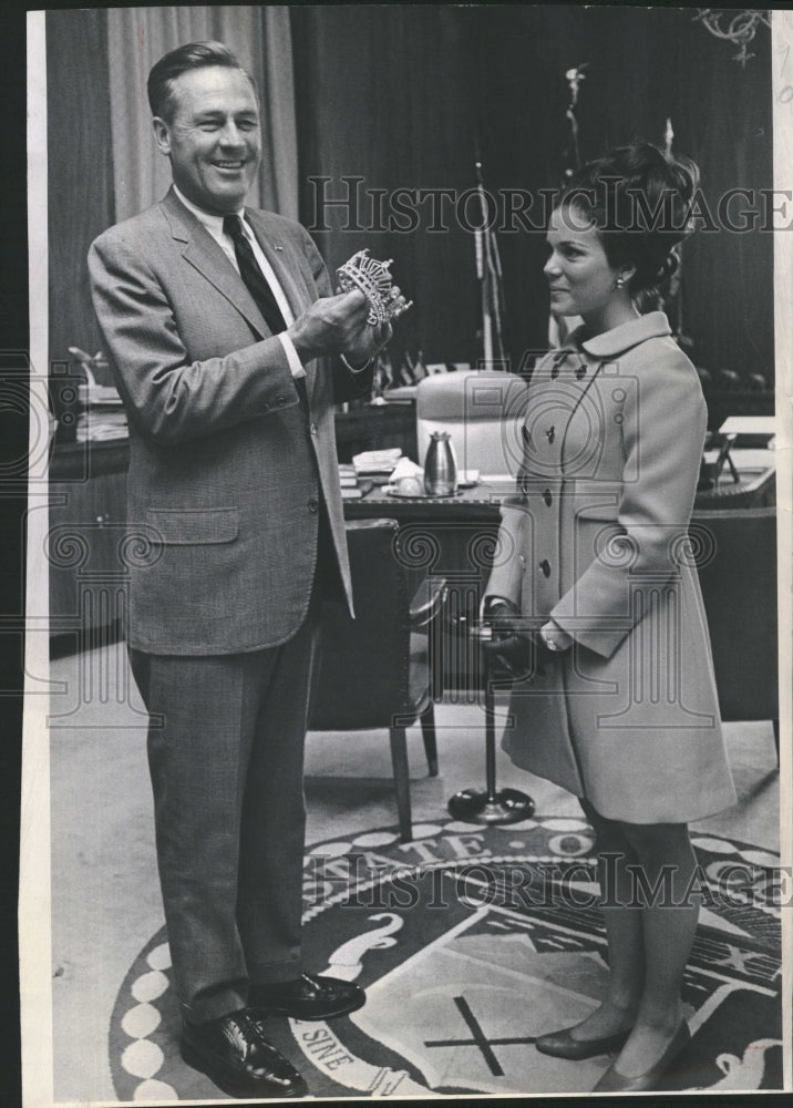 1968 Pamela Sue Kerker Gov. John Love - Historic Images