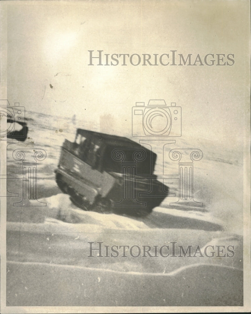 1956 Snow Vehicles A snowmobile  sled, - Historic Images