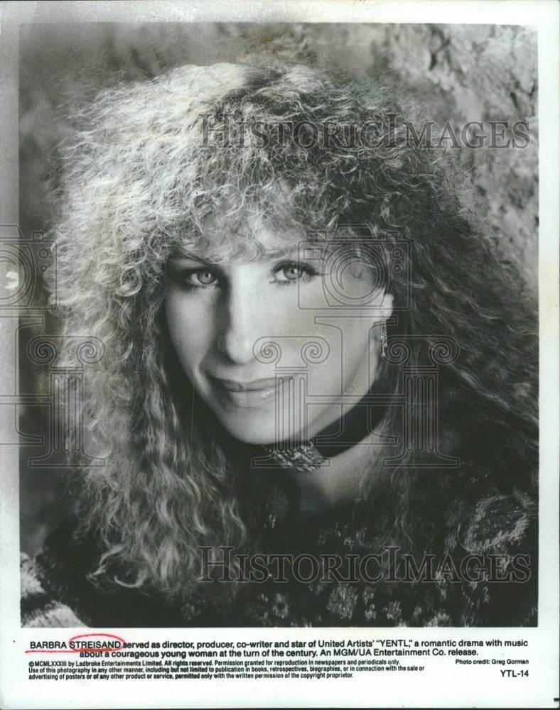 1986 Barbara Streisand Singer Actor - Historic Images