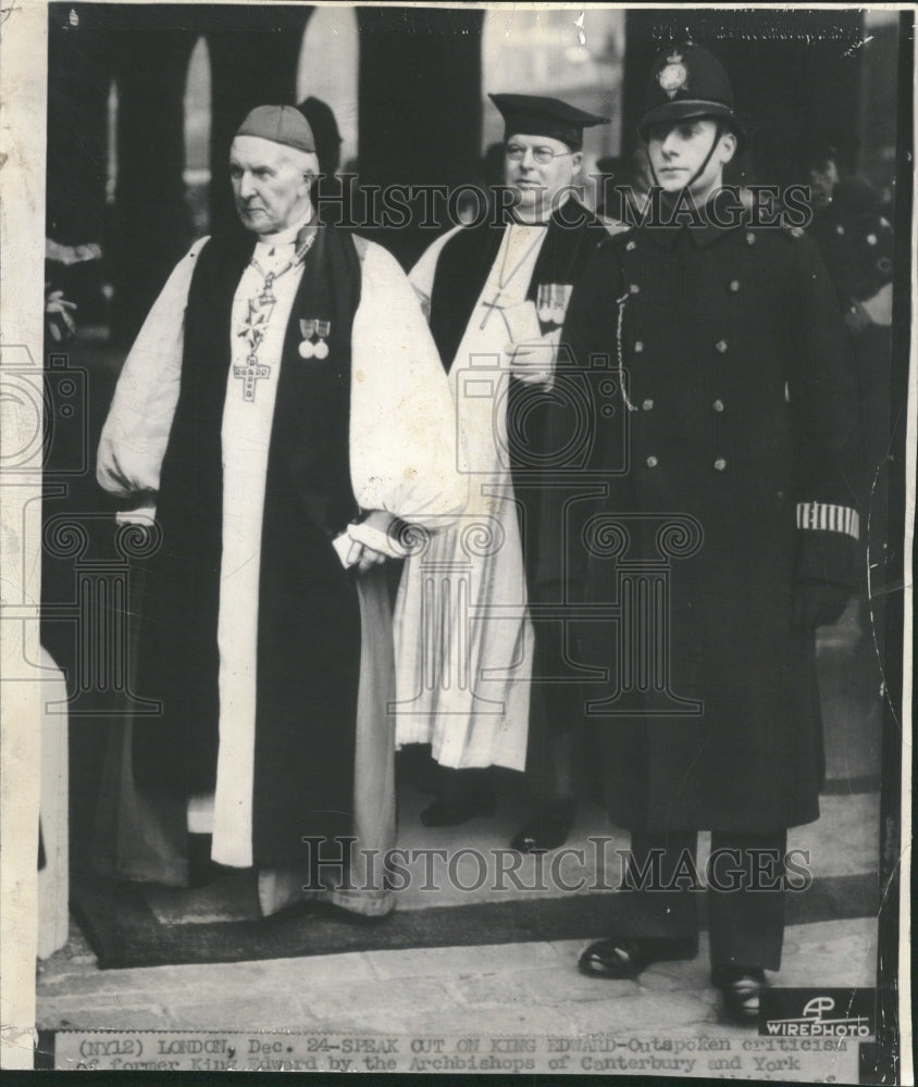 1938 Archbishop Canterbury York King Edward - Historic Images