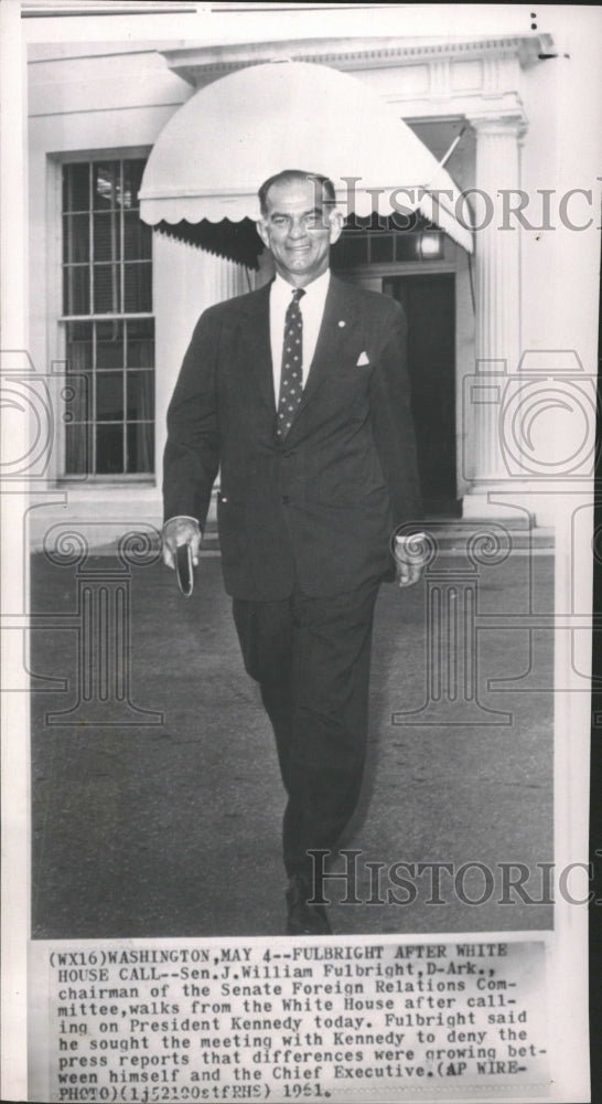 1961 Fulbright White House Sen William Ark - Historic Images