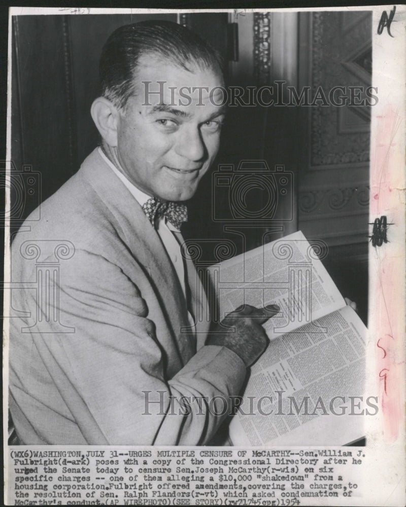 1954 James William Fulbright Senator Joseph - Historic Images