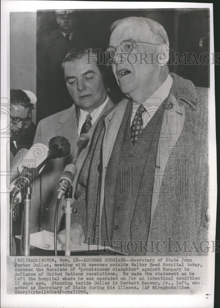 1956 Secretary John Foster Dulles Slaughter - Historic Images